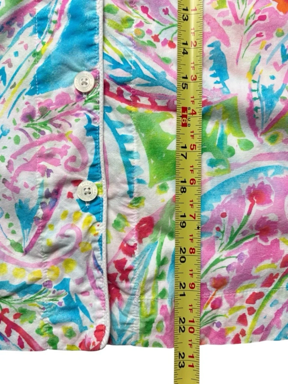 Ralph Lauren Black Label Rainbow Paisley Crop Pajama Set • PM Petite Medium - Picture 7 of 15